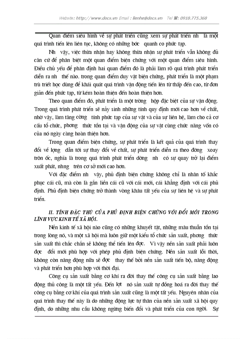 image for page Khái niệm phủ định biện chứng trong triết học Mác Lênin với việc P tích đổi mới kinh tế ở VN