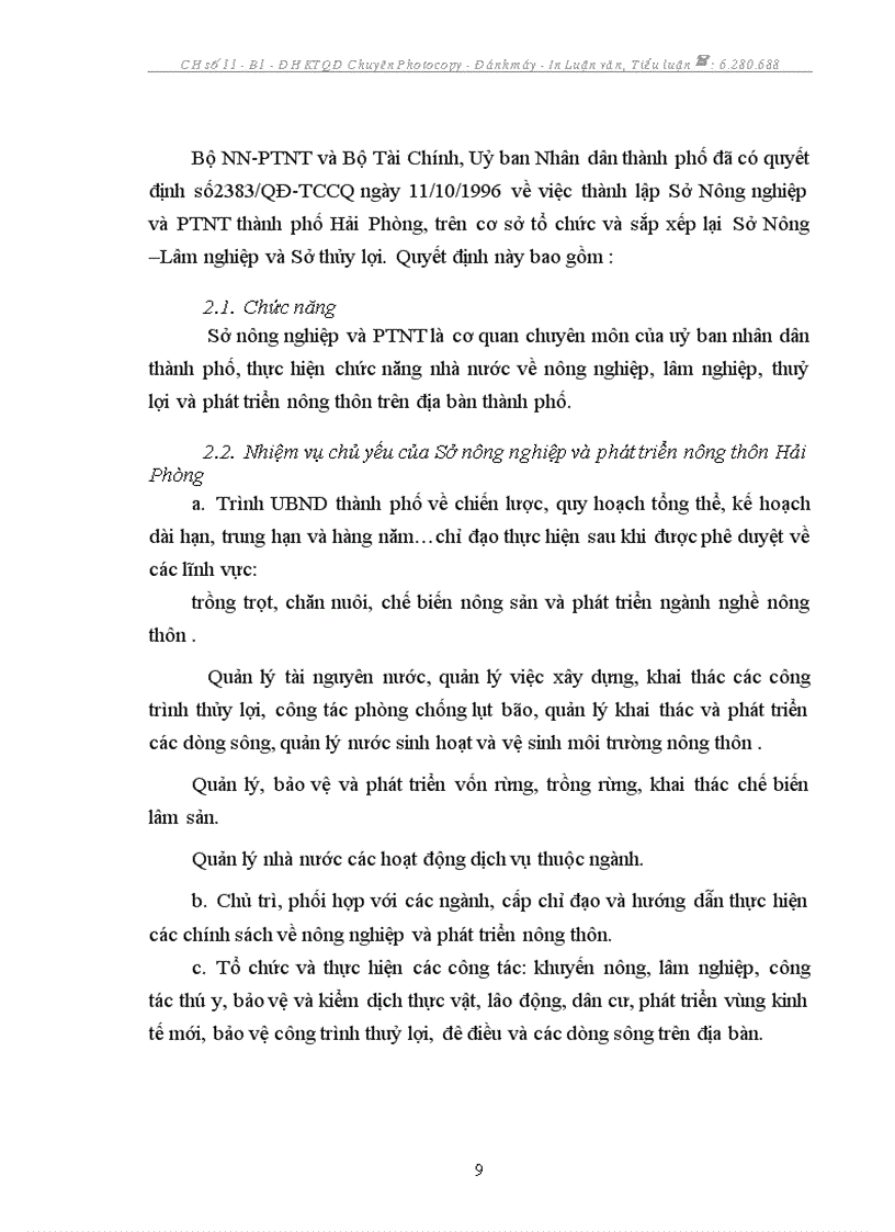 image for page Quá trình hình thành phát triển kết quả đạt được và phương hướng đặt ra của Sở nông nghiệp Hải Phòng