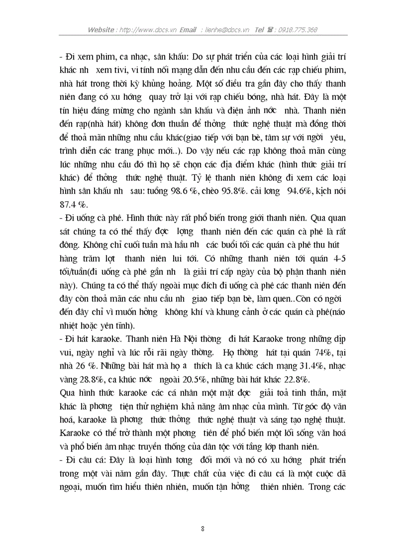 image for page Các loại hình giải trí của thanh niên Hà Nội hiện nay