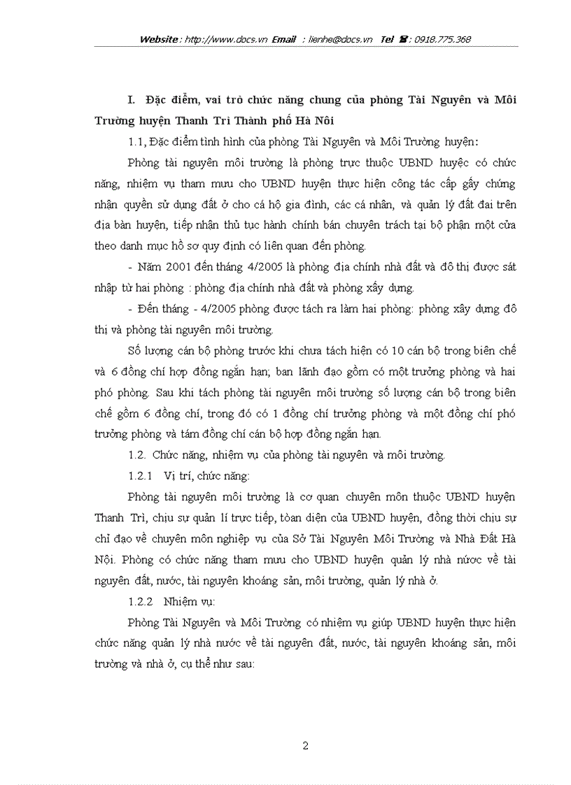 image for page Đặc điểm vai trò chức năng của phòng Tài Nguyên và Môi Trường huyện Thanh Trì thành phố Hà Nội