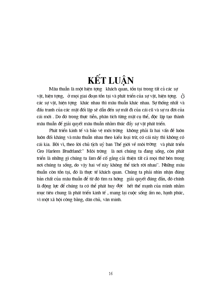 image for page Phép Biện chứng về mâu thuẫn vận dụng P tích mâu thuẫn giữa phát triển kinh tế với bảo vệ Môi trường sinh thái ở VN