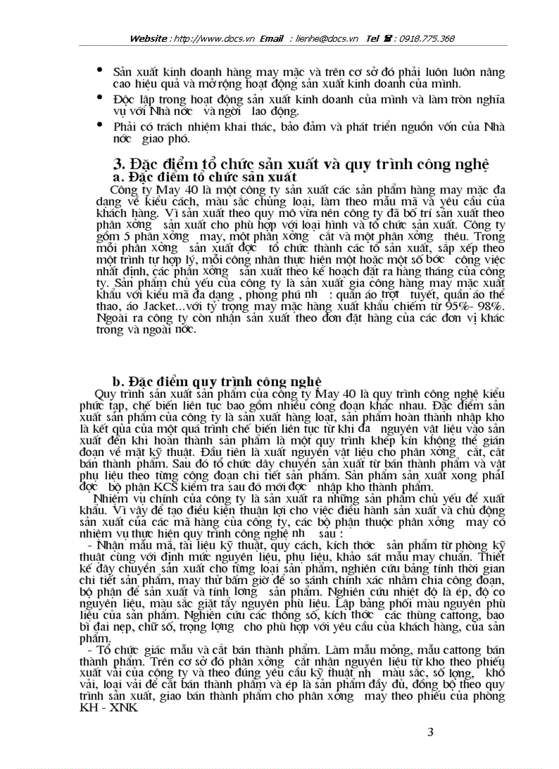 image for page Giới thiệu Công ty may 40 đặc điểm tổ chức sản xuất quy trình công nghệ thị trường của công ty