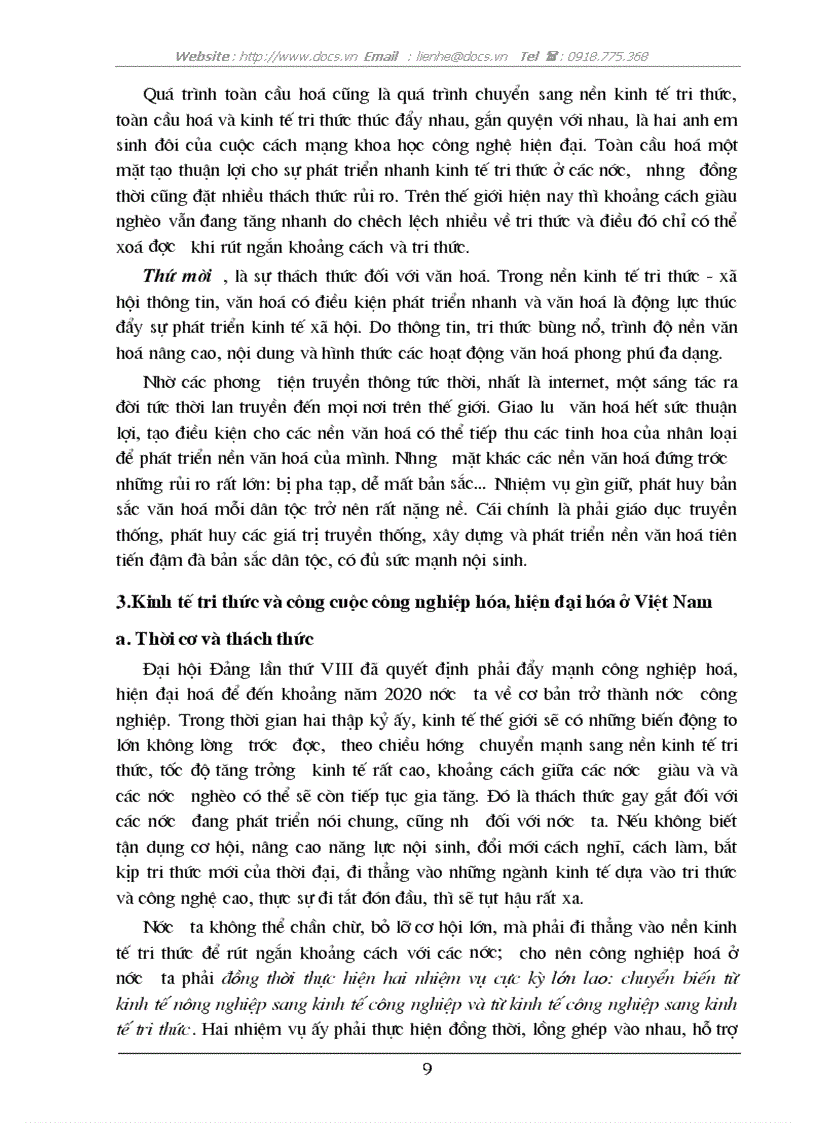 image for page Kinh tế tri thức vấn đề CNH HĐH ở VN