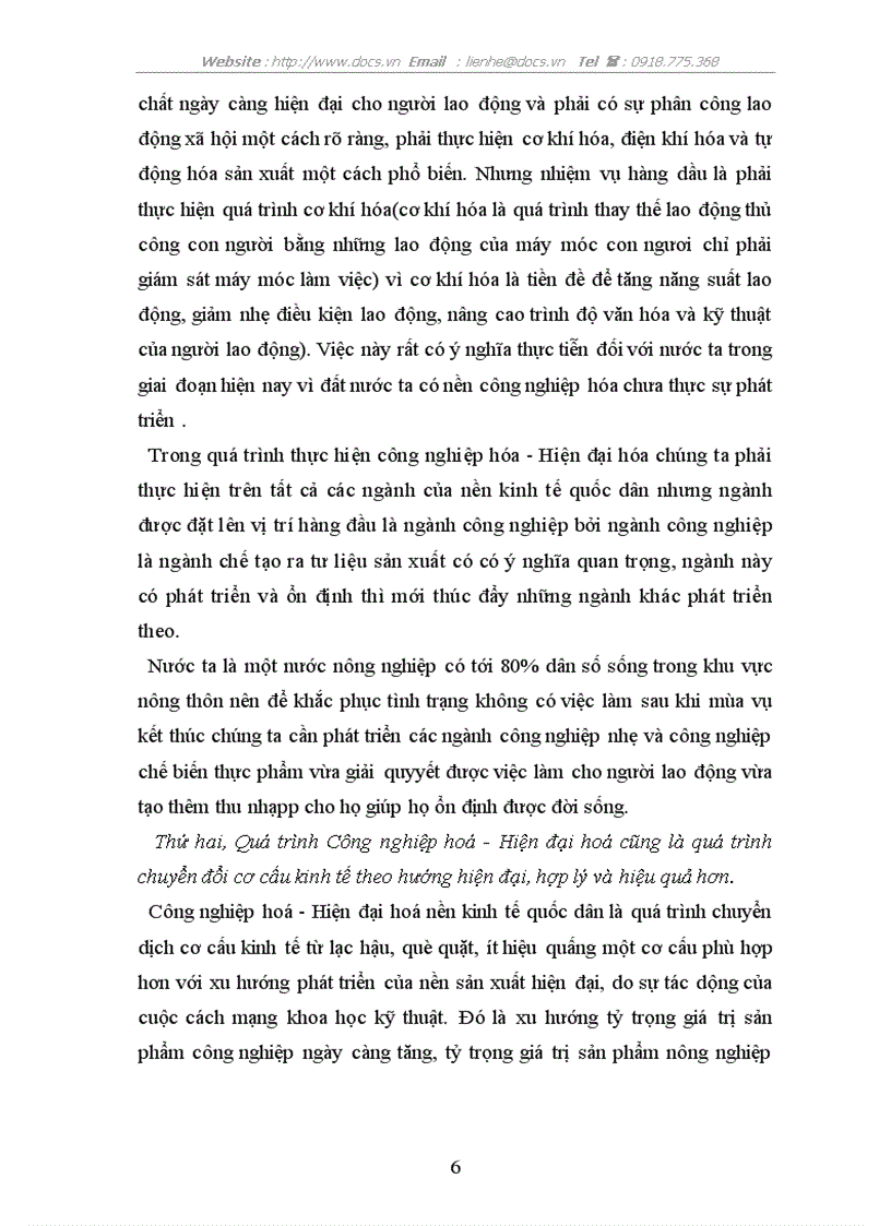 image for page CNH HĐH vai trò của nó trong đối với sự nghiệp xây dựng CNXH ở nước ta hiện nay