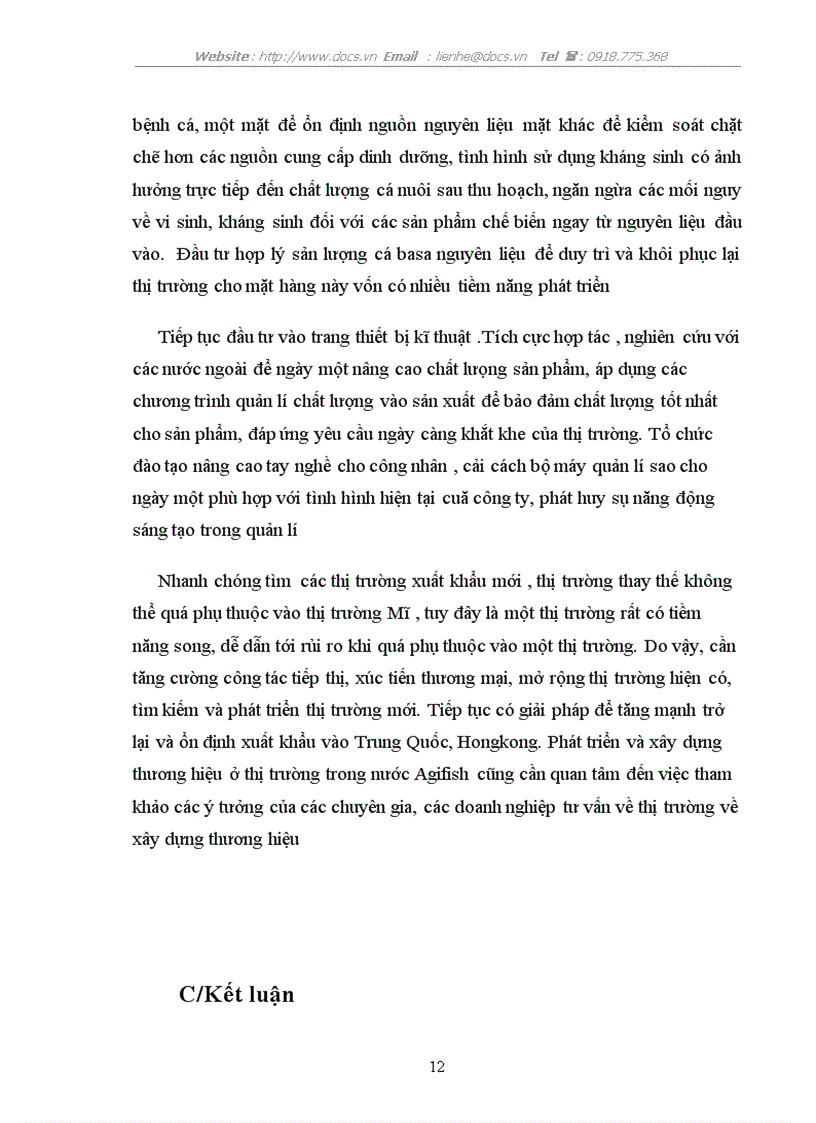 image for page Mối quan hệ giữa LLSX QHSX trong doanh nghiệp C ty Agifish An Giang