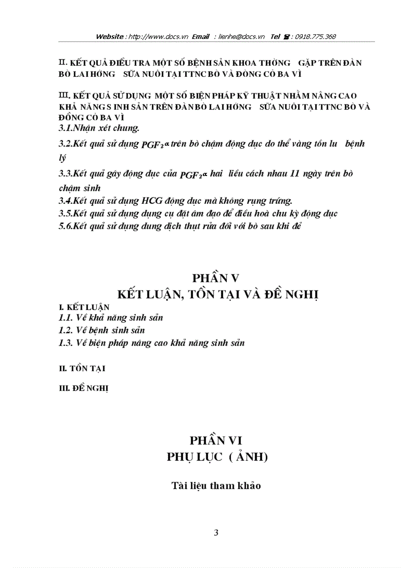 image for page Khảo sát 1 số chỉ tiêu sinh sản bệnh sinh sản thường gặp trên đàn bò lai tại Trung tâm nghiên cứu bò đồng cỏ Ba Vì