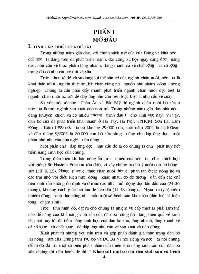 image for page Khảo sát 1 số chỉ tiêu sinh sản bệnh sinh sản thường gặp trên đàn bò lai tại Trung tâm nghiên cứu bò đồng cỏ Ba Vì