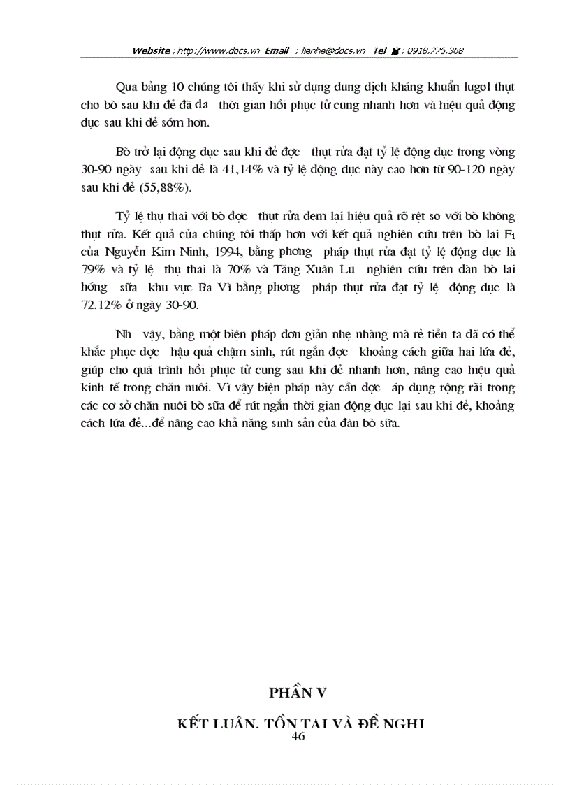 image for page Khảo sát 1 số chỉ tiêu sinh sản bệnh sinh sản thường gặp trên đàn bò lai tại Trung tâm nghiên cứu bò đồng cỏ Ba Vì