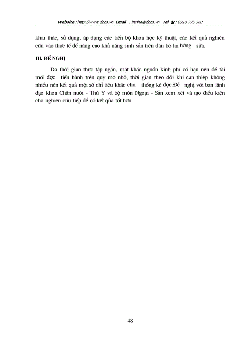 image for page Khảo sát 1 số chỉ tiêu sinh sản bệnh sinh sản thường gặp trên đàn bò lai tại Trung tâm nghiên cứu bò đồng cỏ Ba Vì