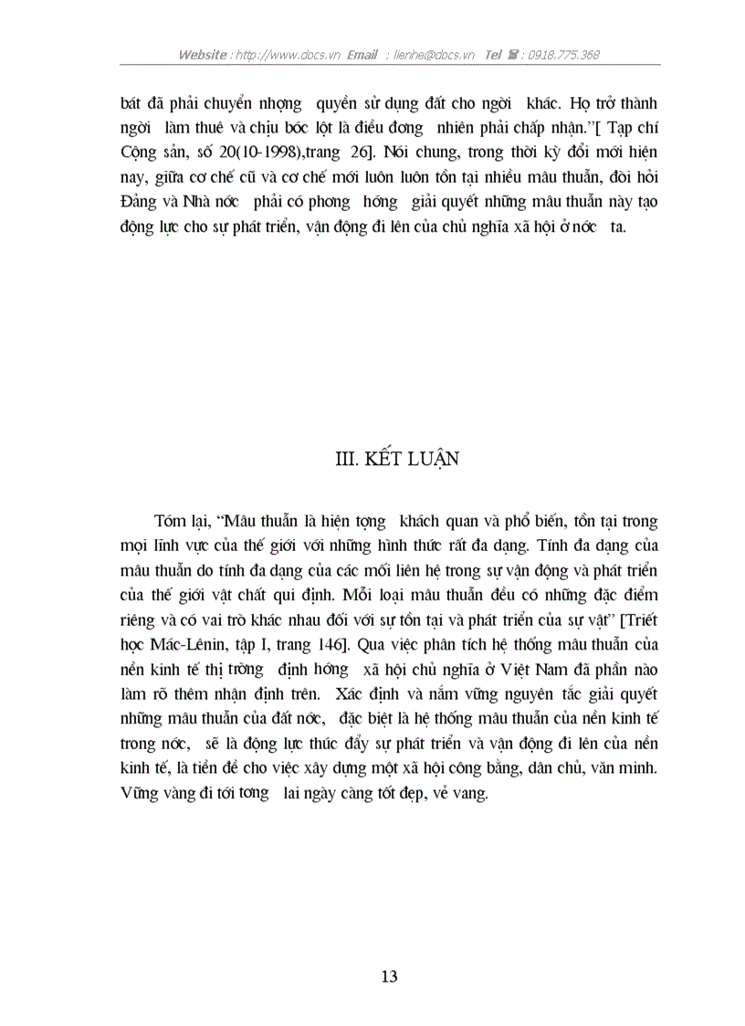 image for page Qui luật mâu thuẫn trong phép biện chứng duy vật với việc phân tích hệ thống mâu thuẫn của kinh tế thị trường định hướng xã hội chủ nghĩa ở Việt Nam