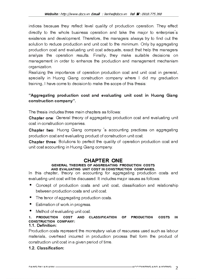 image for page Aggregating production costs and evaluating unit cost