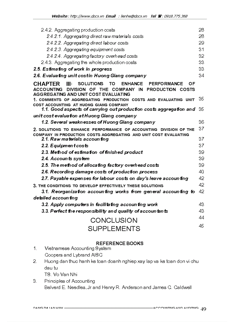 image for page Aggregating production costs and evaluating unit cost