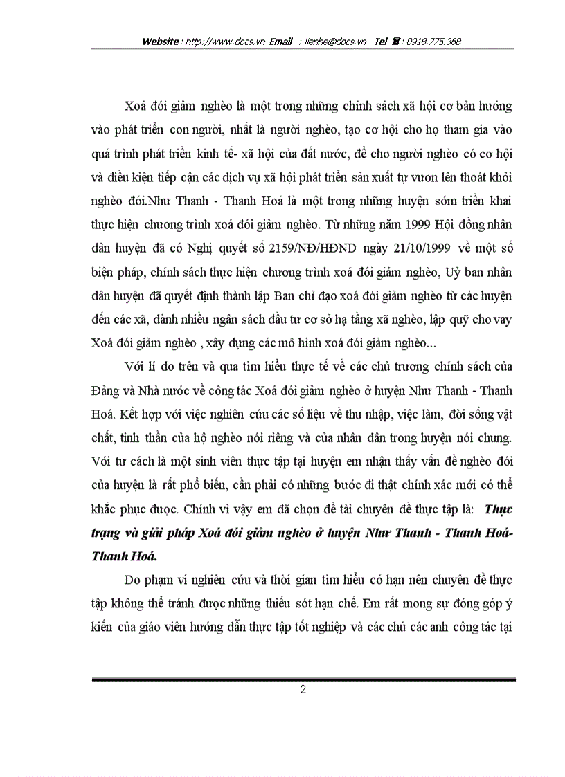 image for page Thực trạng và giải pháp Xoá đói giảm nghèo ở huyện Như Thanh Thanh Hoá Thanh Hoá