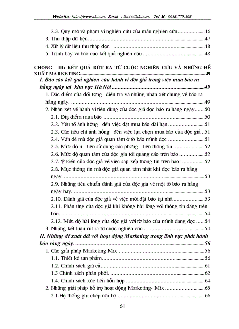 image for page Nghiên cứu hành vi độc giả ở thị trường Hà Nội trong việc mua báo ra hằng ngày lấy báo Tuổi Trẻ làm ví dụ