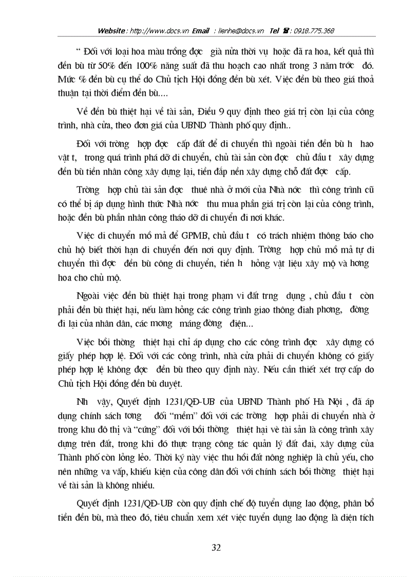 image for page Hoàn thiện chính sách và phương thức đền bù giải phóng mặt bằng trên địa bàn Thành phố Hà Nội