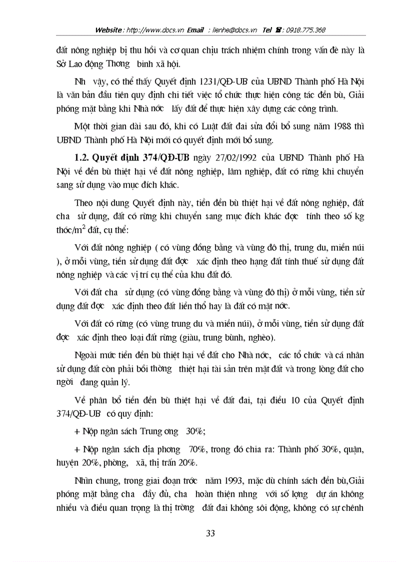 image for page Hoàn thiện chính sách và phương thức đền bù giải phóng mặt bằng trên địa bàn Thành phố Hà Nội