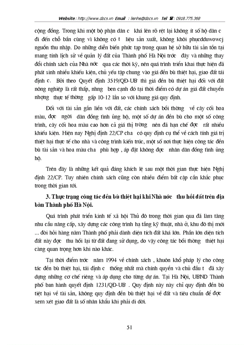 image for page Hoàn thiện chính sách và phương thức đền bù giải phóng mặt bằng trên địa bàn Thành phố Hà Nội