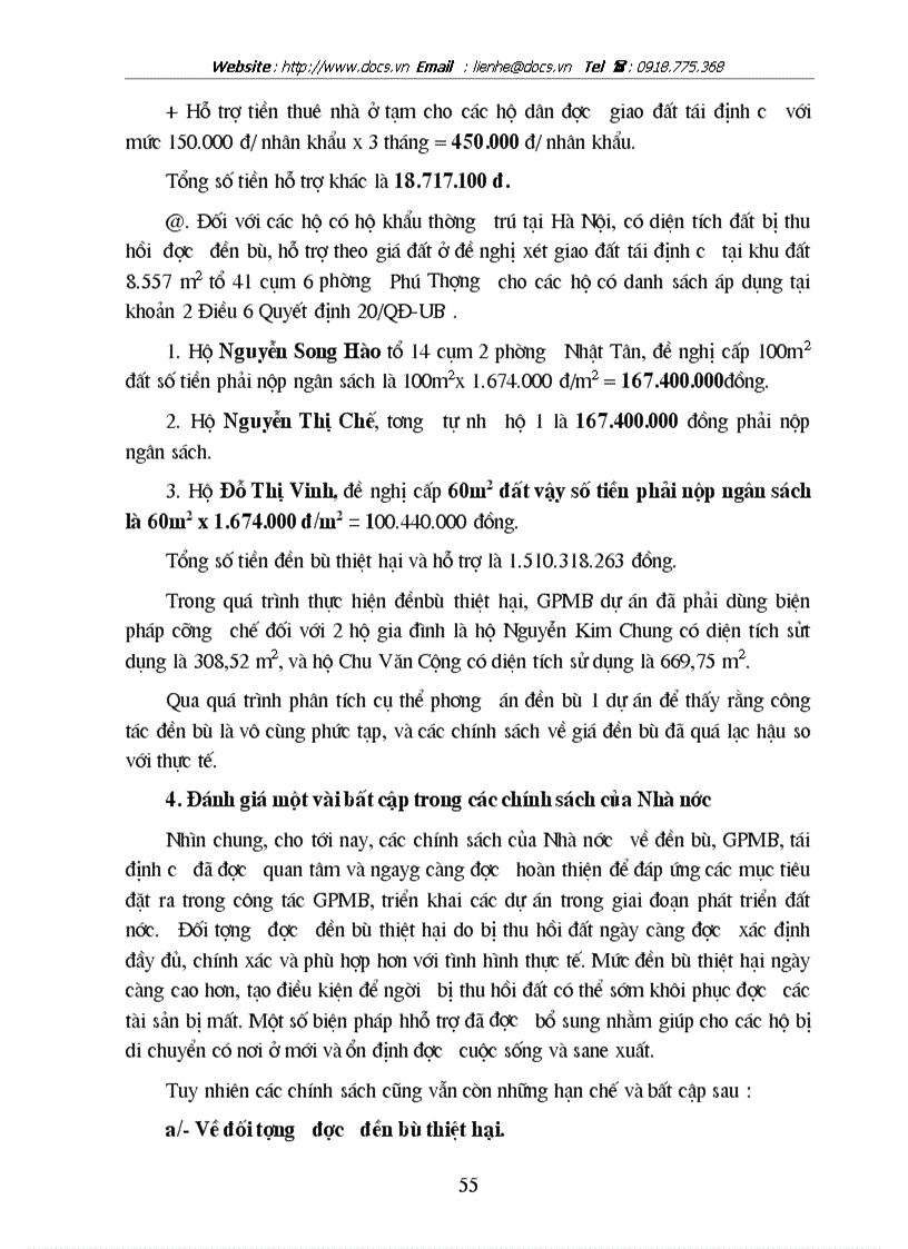 image for page Hoàn thiện chính sách và phương thức đền bù giải phóng mặt bằng trên địa bàn Thành phố Hà Nội