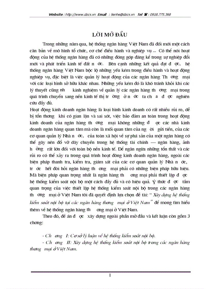 image for page Xây dựng hệ thống kiểm soát ngân hàng nội bộ tại các ngân hàng thương mại ở việt nam