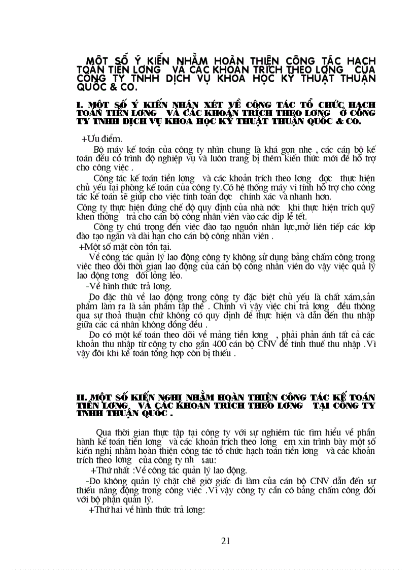 image for page Hạch toán tiền lương và các khoản trích theo lương tại công ty TNHH dịch vụ và khoa học kỹ thuật Thuận Quốc Co