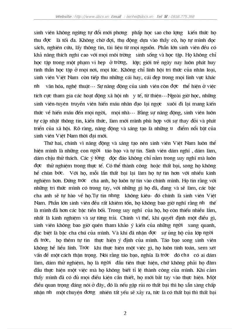 image for page Lối sống của sinh viên việt Nam ngày nay Thực trạng và kiến nghị