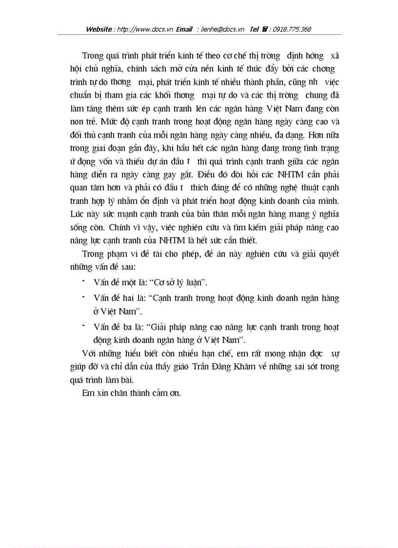 image for page Cạnh tranh và giải pháp nâng cao năng lực cạnh tranh trong hoạt động kinh doanh ngân hàng ở Việt Nam