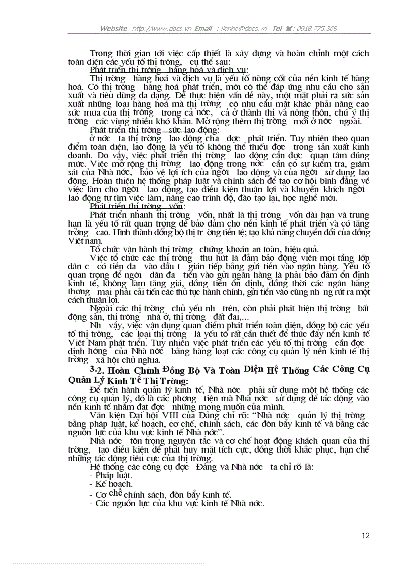 image for page Quan điểm toàn diện với việc xây dựng phát triển KTTT theo định hướng XHCN