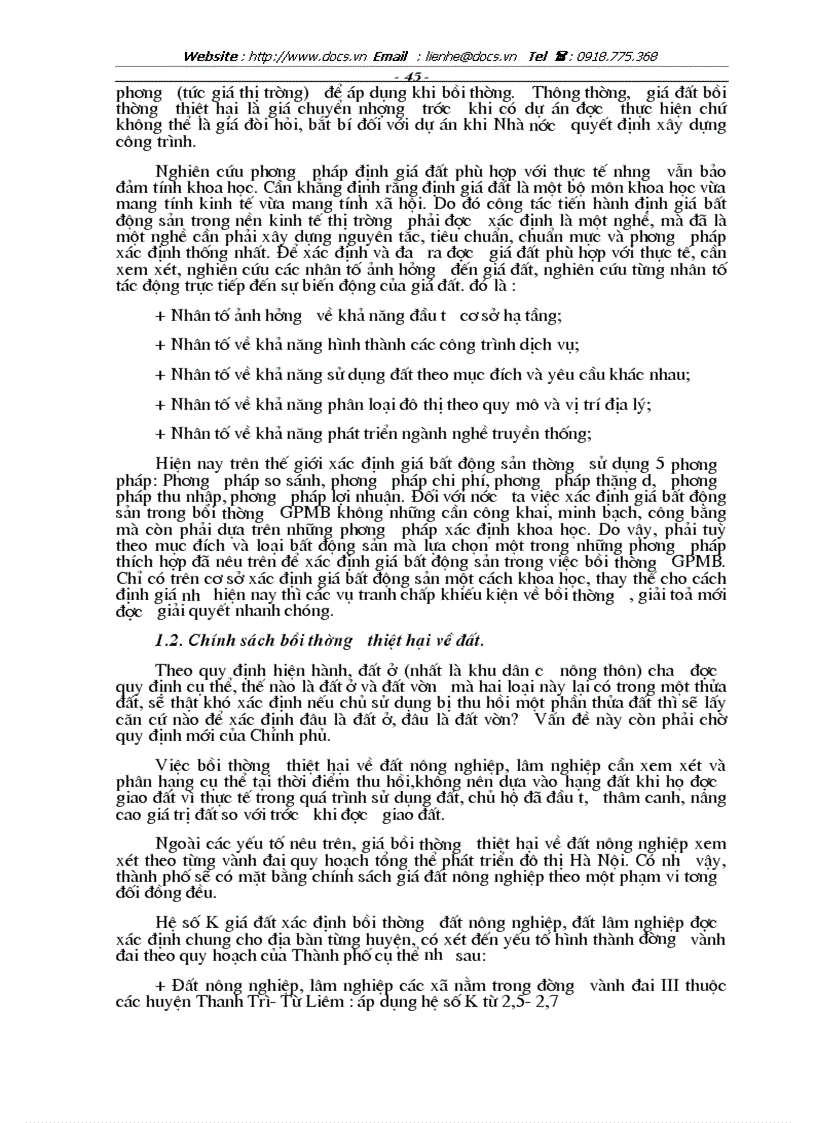 image for page Hoàn thiện chính sách bồi thường thiệt hại khi Nhà nước thu hồi đất trên địa bàn Thành phố Hà Nội