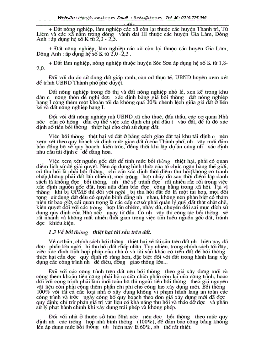 image for page Hoàn thiện chính sách bồi thường thiệt hại khi Nhà nước thu hồi đất trên địa bàn Thành phố Hà Nội