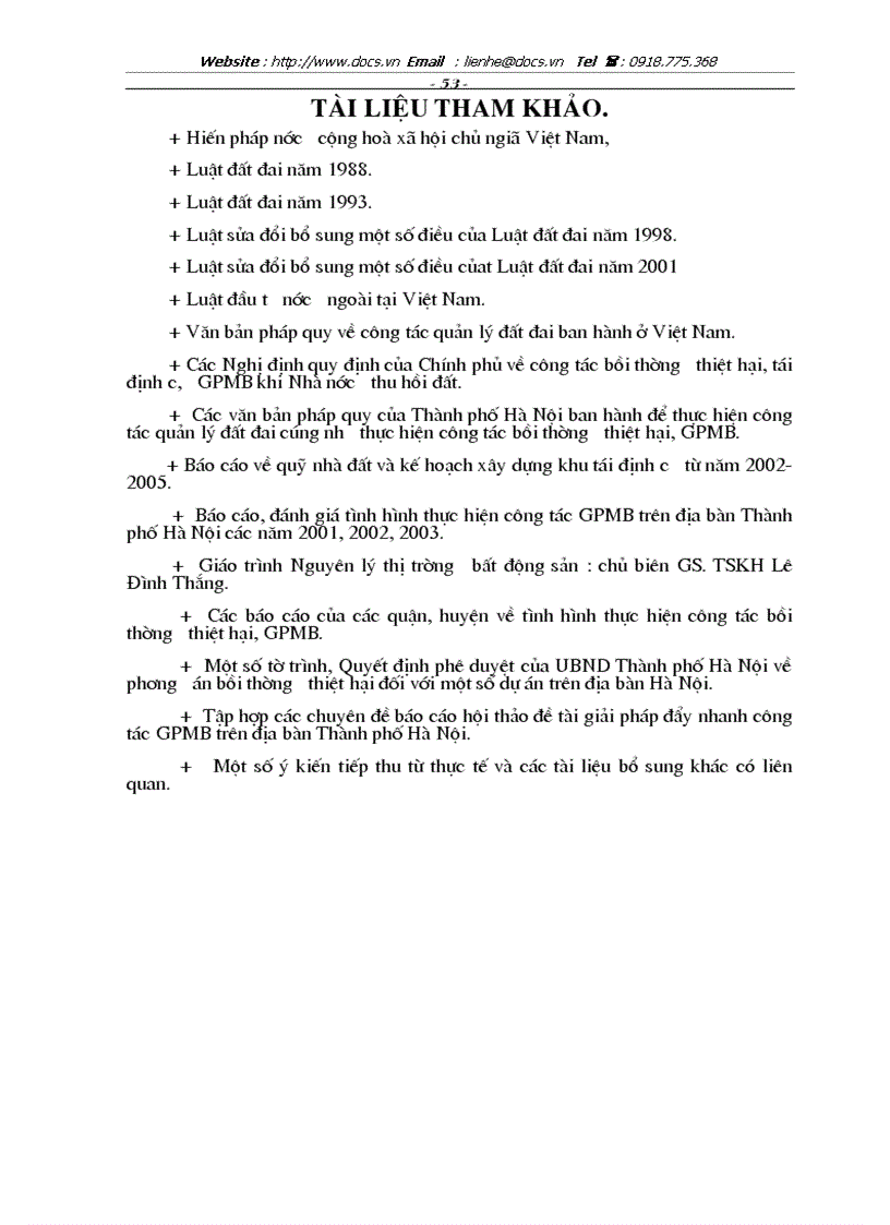 image for page Hoàn thiện chính sách bồi thường thiệt hại khi Nhà nước thu hồi đất trên địa bàn Thành phố Hà Nội