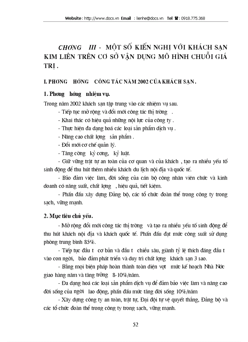 image for page Vận dụng mô hình chuỗi giá trị để phân tích khả năng cạnh tranh của khách sạn Kim Liên