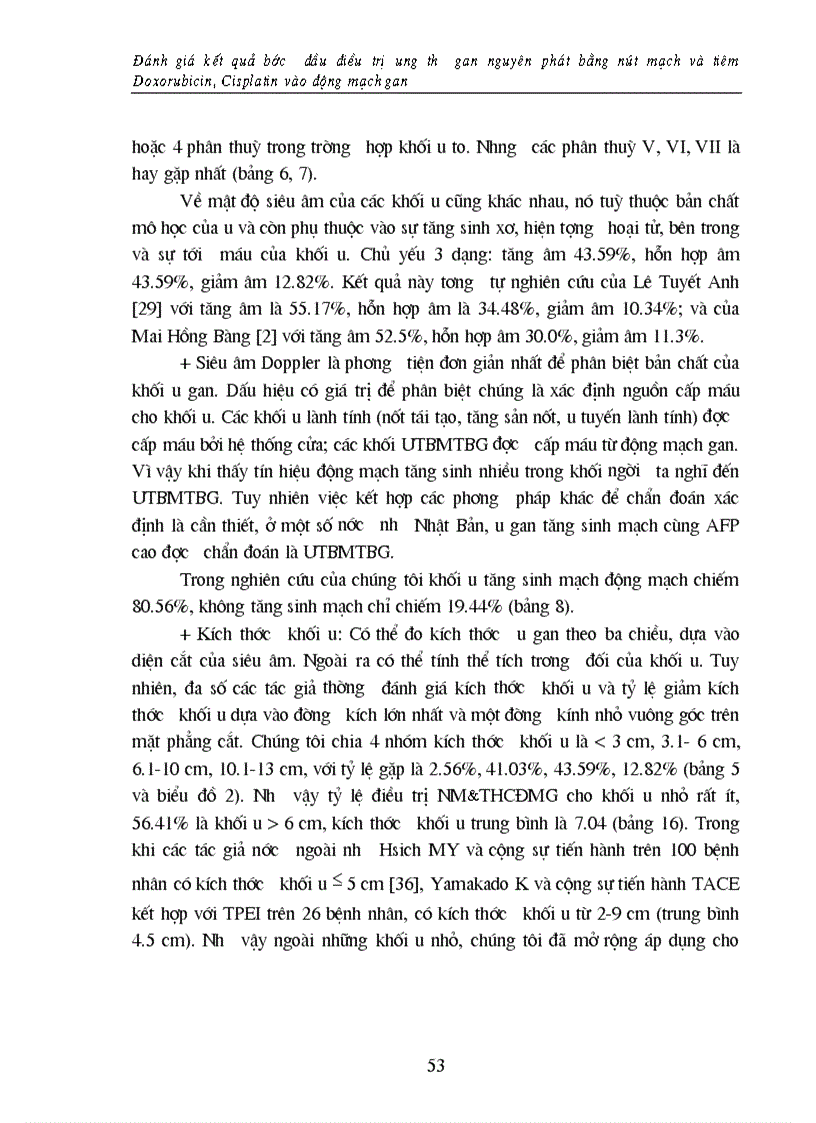 image for page Đánh giá kết quả bước đầu điều trị ung thư gan nguyên phát bằng nút mạch tiêm Doxorubicin Cisplatin vào động mạch gan