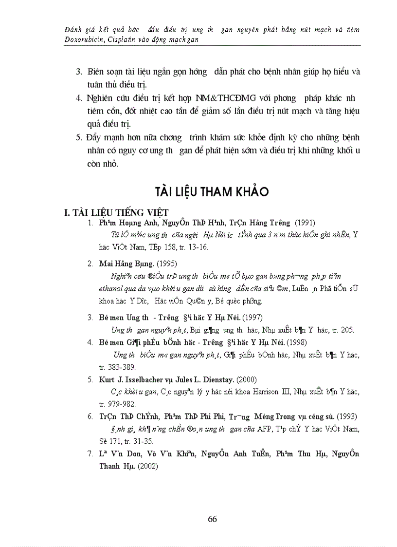 image for page Đánh giá kết quả bước đầu điều trị ung thư gan nguyên phát bằng nút mạch tiêm Doxorubicin Cisplatin vào động mạch gan