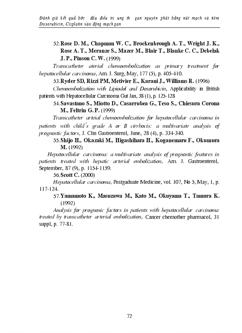image for page Đánh giá kết quả bước đầu điều trị ung thư gan nguyên phát bằng nút mạch tiêm Doxorubicin Cisplatin vào động mạch gan