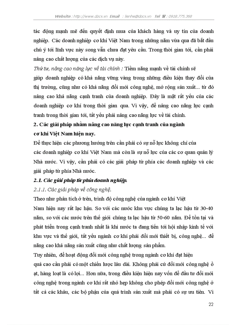 image for page Một số giải pháp nhằm nâng cao khả năng cạnh tranh của ngành cơ khí Việt Nam