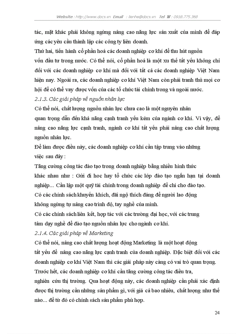 image for page Một số giải pháp nhằm nâng cao khả năng cạnh tranh của ngành cơ khí Việt Nam