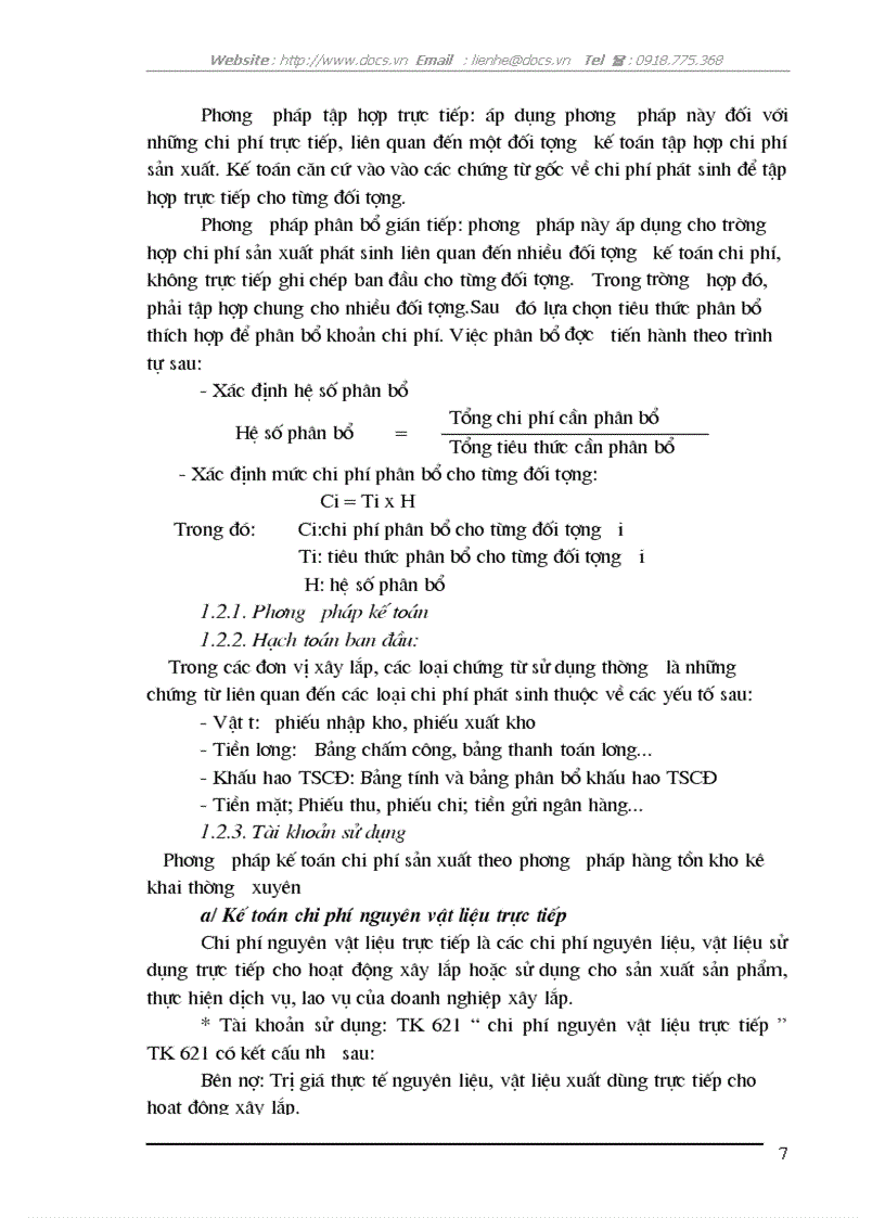 image for page Kế toán tập hợp chi phí sản xuất và tính giá thành sản phẩm tại Công ty cổ phần xây lắp điện 3 4 Nghệ An
