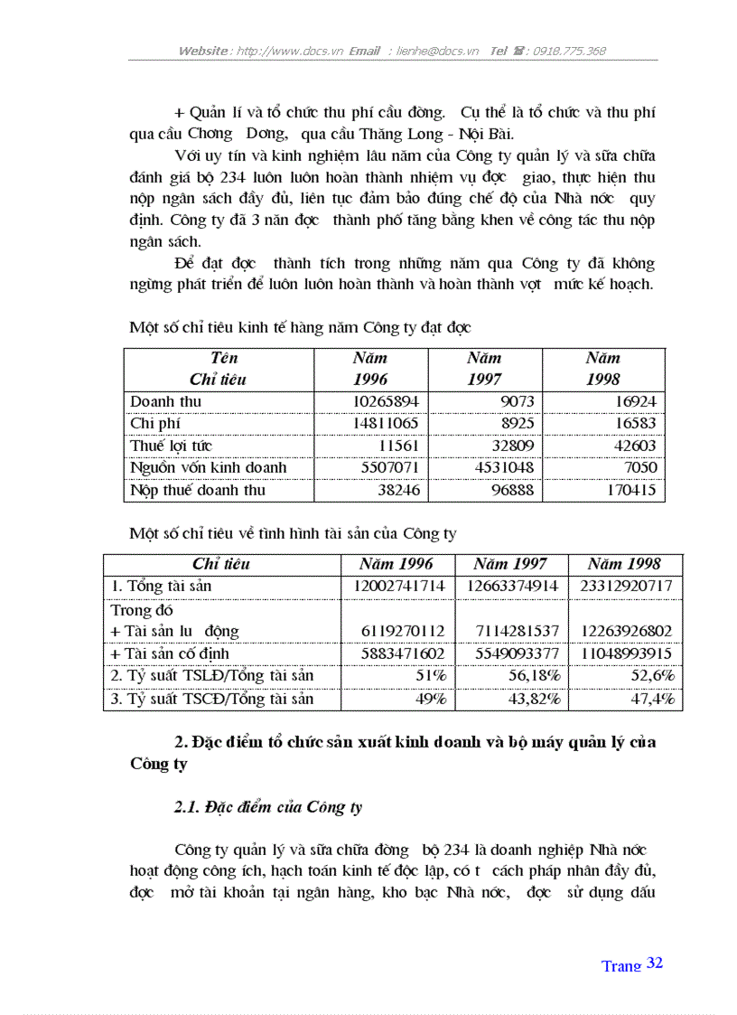 image for page Tổ chức hạch toán tscđ với việc nâng cao hiệu quả sử dụng tscđ ở công ty quản lý và sửa chữa đường bộ 234