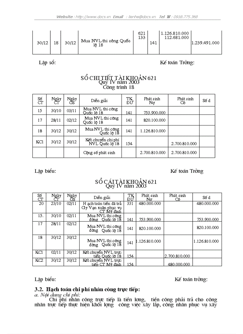 image for page Hoàn thiện kế toán chi phí sản xuất và tính gía thành sản phẩm xây lắp trong doanh nghiệp xây lắp ở xí nghiệp Sông Đà 8 06