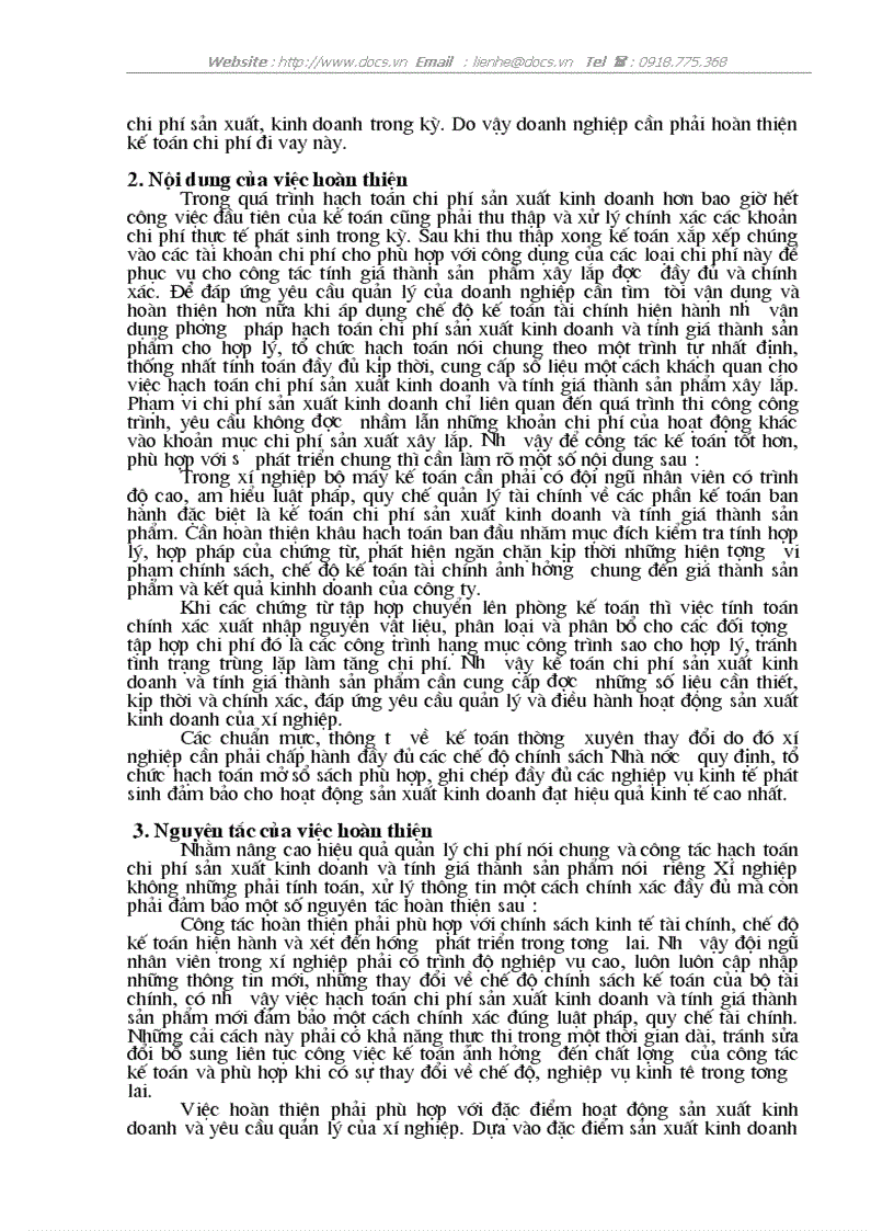 image for page Hoàn thiện kế toán chi phí sản xuất và tính gía thành sản phẩm xây lắp trong doanh nghiệp xây lắp ở xí nghiệp Sông Đà 8 06