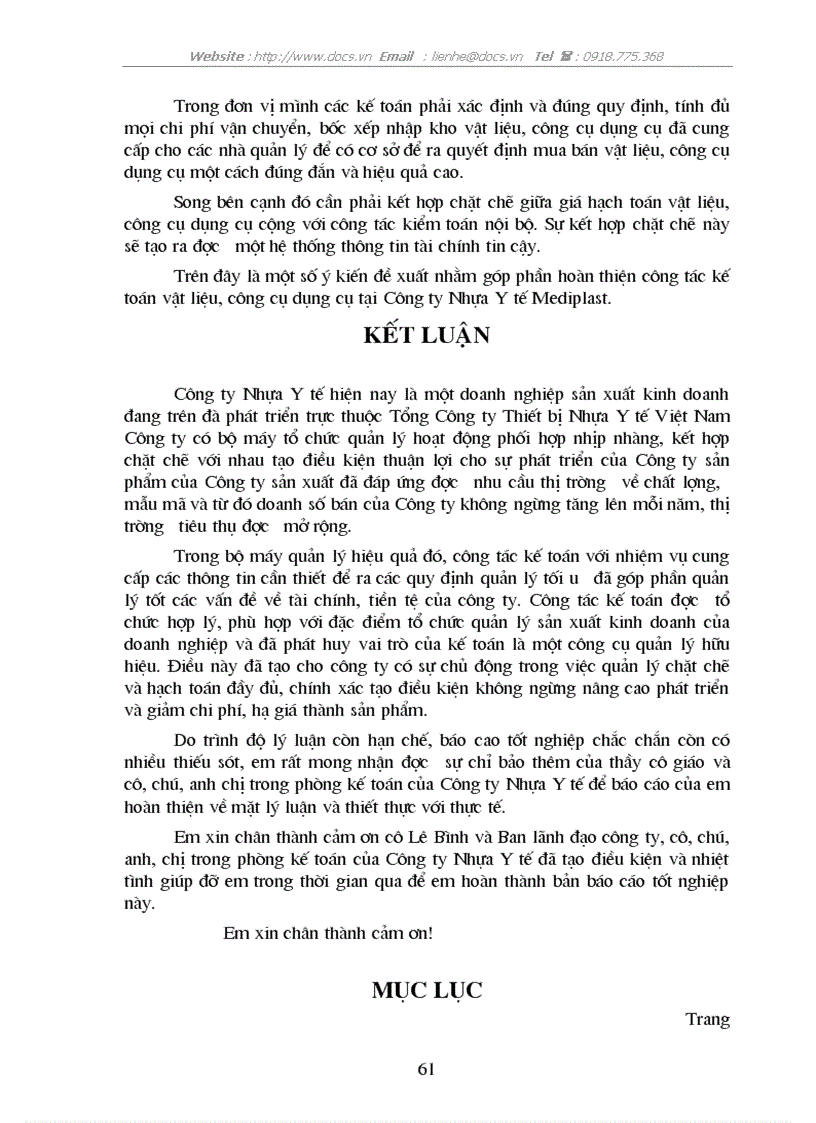 image for page Kế toán nguyên liệu vật liệu và công cụ dụng cụ tại công ty Nhựa y tế Tổng công ty thiết bị nhựa y tế Việt Nam