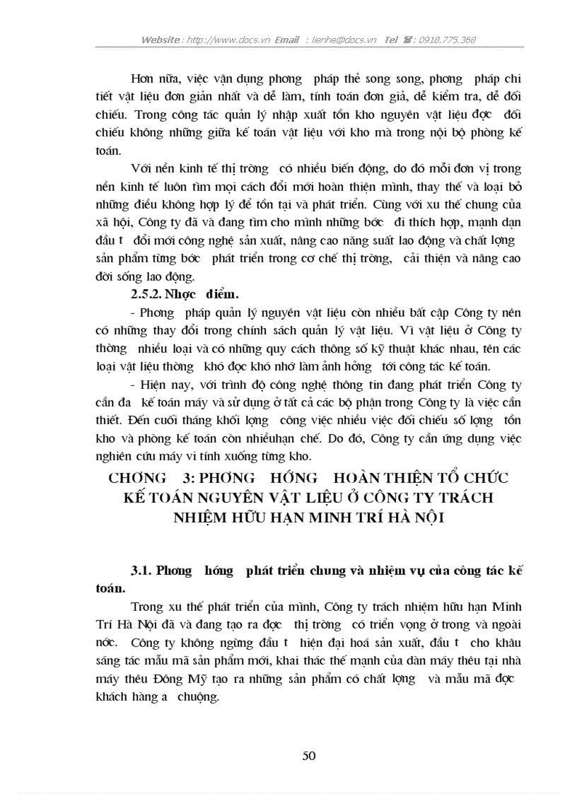 image for page Kế toán nguyên vật liệu tại Công ty trách nhiệm hữu hạn Minh Trí Hà Nội