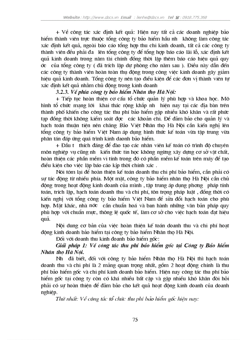 image for page Hoàn thiện công tác kế toán doanh thu chi phí xác định kết quả hoạt động kinh doanh bảo hiểm tại C ty BHNT Hà Nội