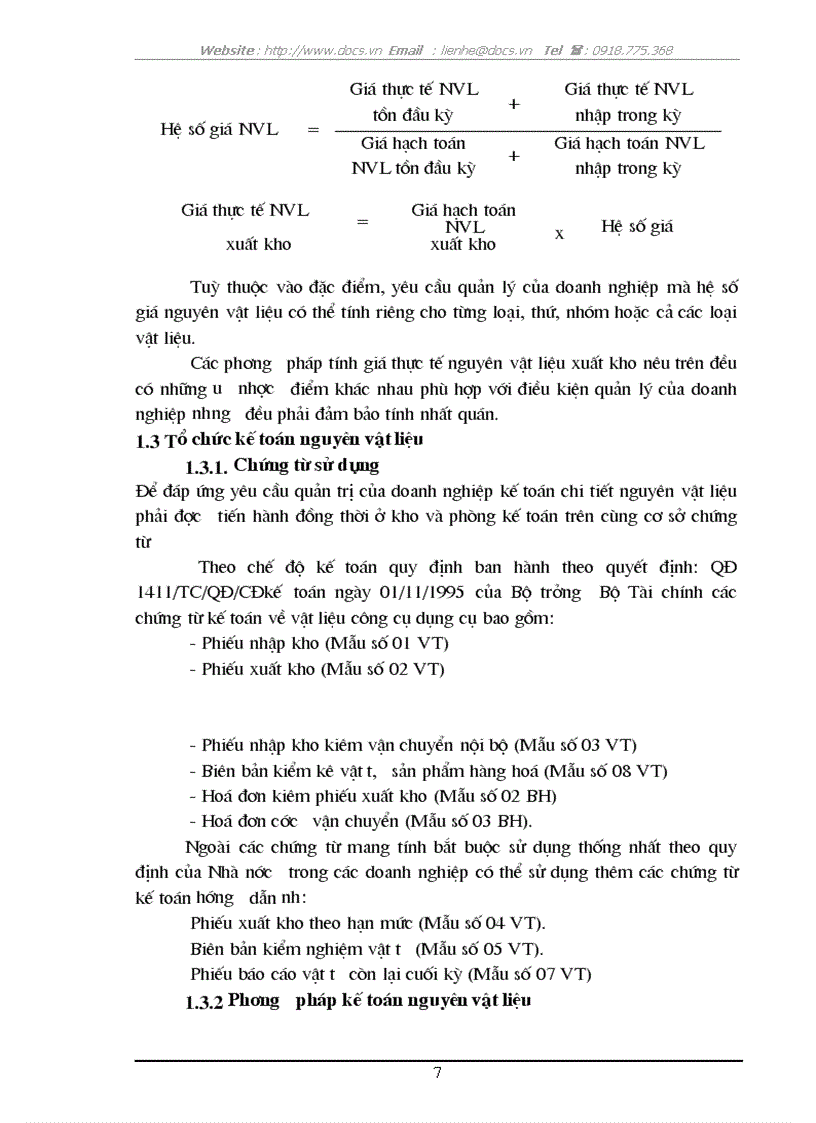 image for page Tổ chức công tác kế toán nguyên vật liệu tại Công ty cổ phần xây dựng Vạn Xuân