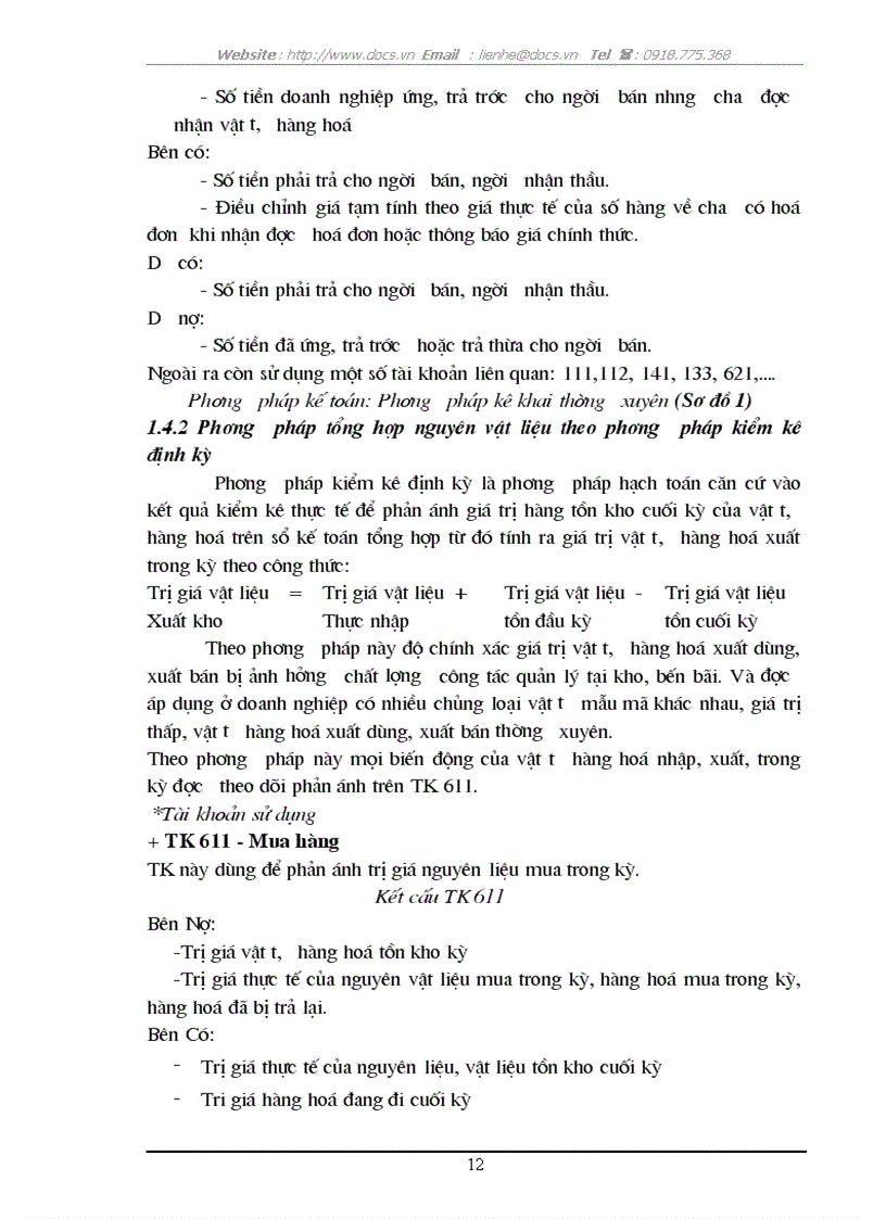 image for page Tổ chức công tác kế toán nguyên vật liệu tại Công ty cổ phần xây dựng Vạn Xuân