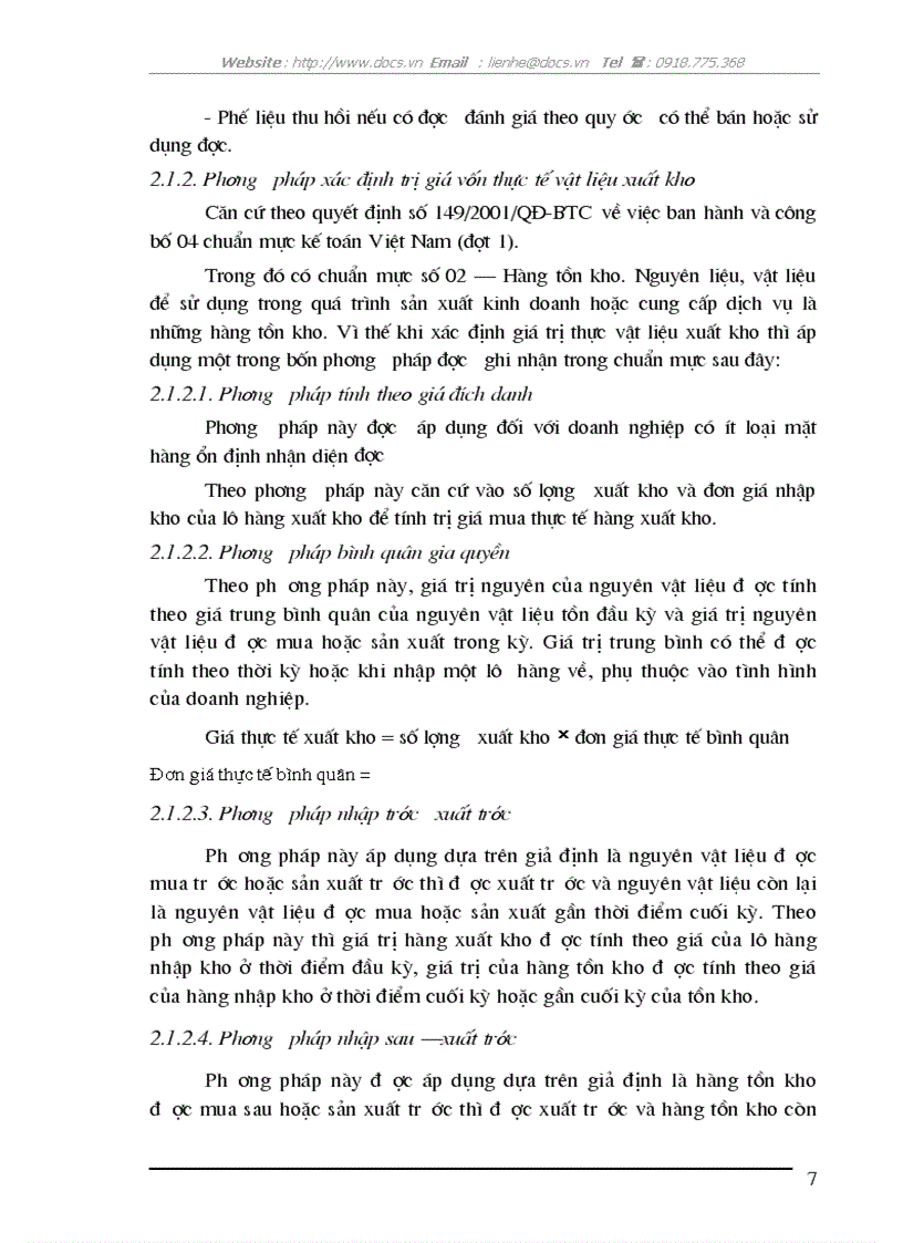 image for page Tổ chức kế toán nguyên vật liệu và phân tích tình hình quản lý sử dụng nguyên vật liệu tại Công ty Cổ phần len Hà Đông