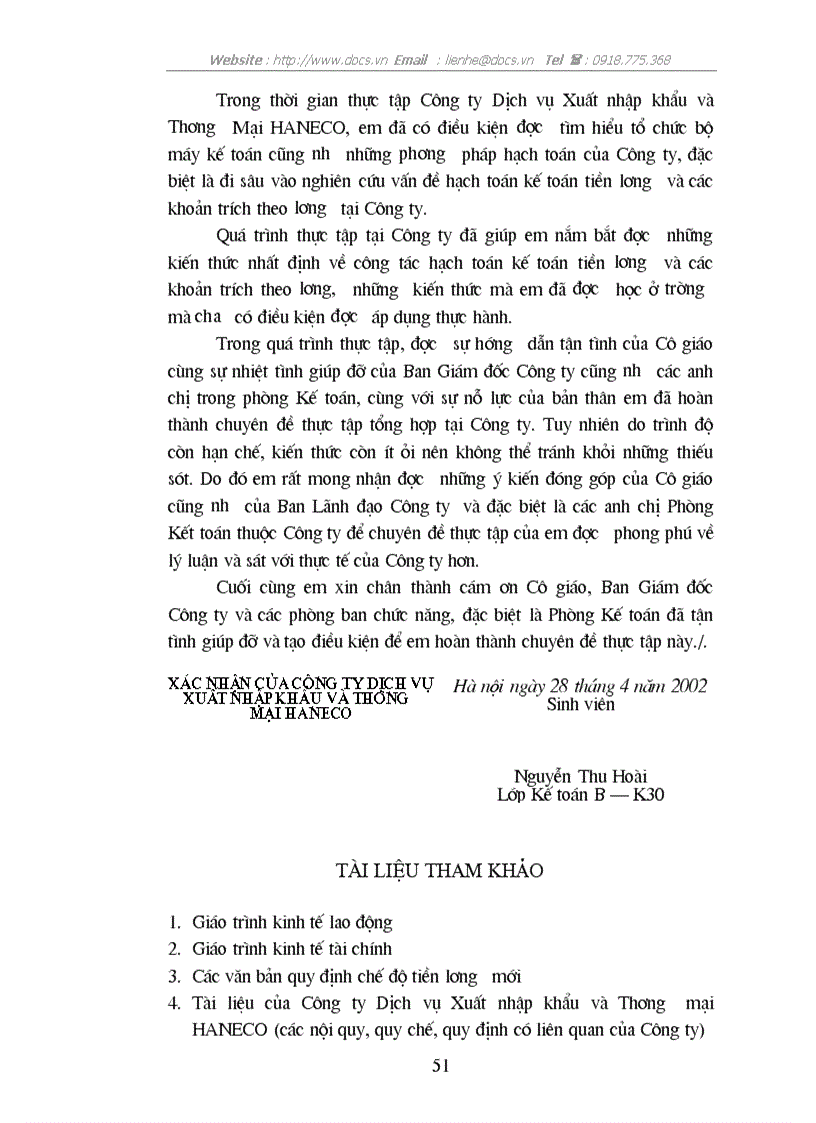 image for page Hoàn thiện kế toán tiền lương các khoản trích theo lương tại C ty HANECO