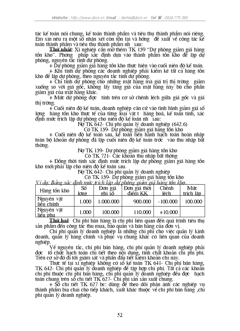 image for page Tổ chức hạch toán thành phẩm TTTP ở Xí nghiệp Bia Quang Trung