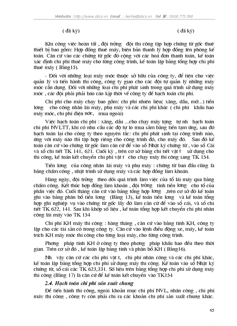 image for page Hạch toán chi phí sản xuất và tính giá thành sản phẩm Xây lắp