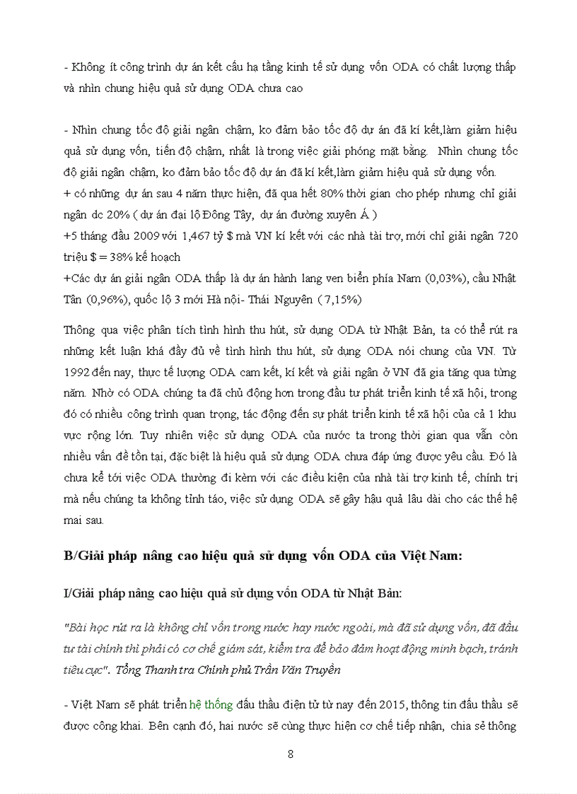 image for page Đánh giá tình hình thu hút và sử dụng vốn ODA của Việt Nam trong thời gian vừa qua giải pháp nâng cao hiệu quả sử dụng vốn